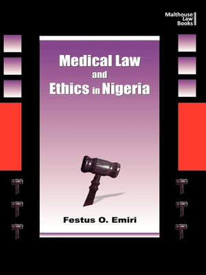 cover image of Medical Law and Ethics in Nigeria